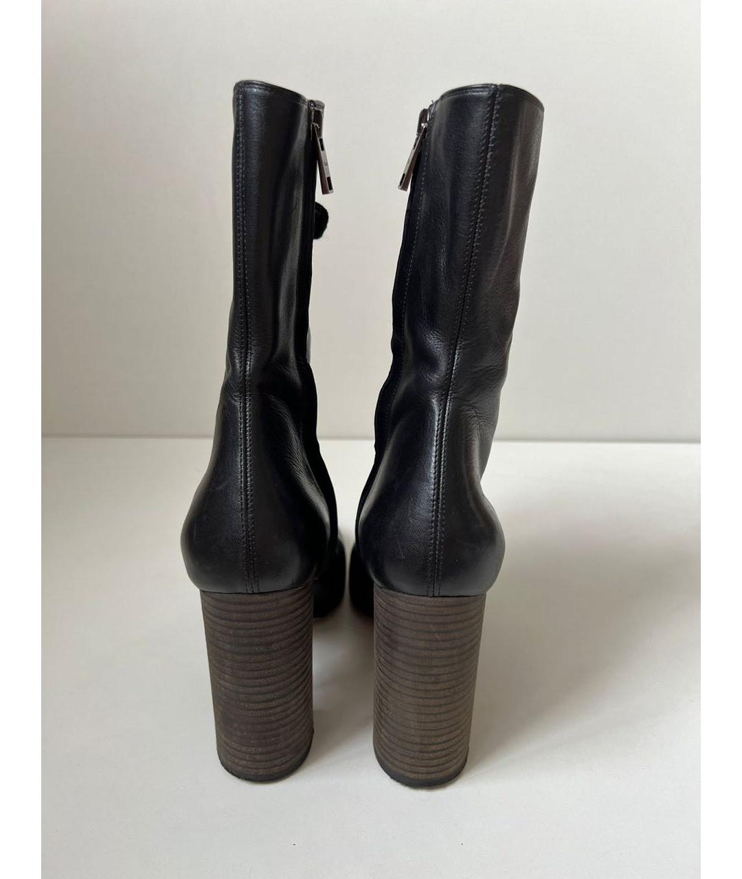 CHLOE Черные кожаные ботильоны, фото 4