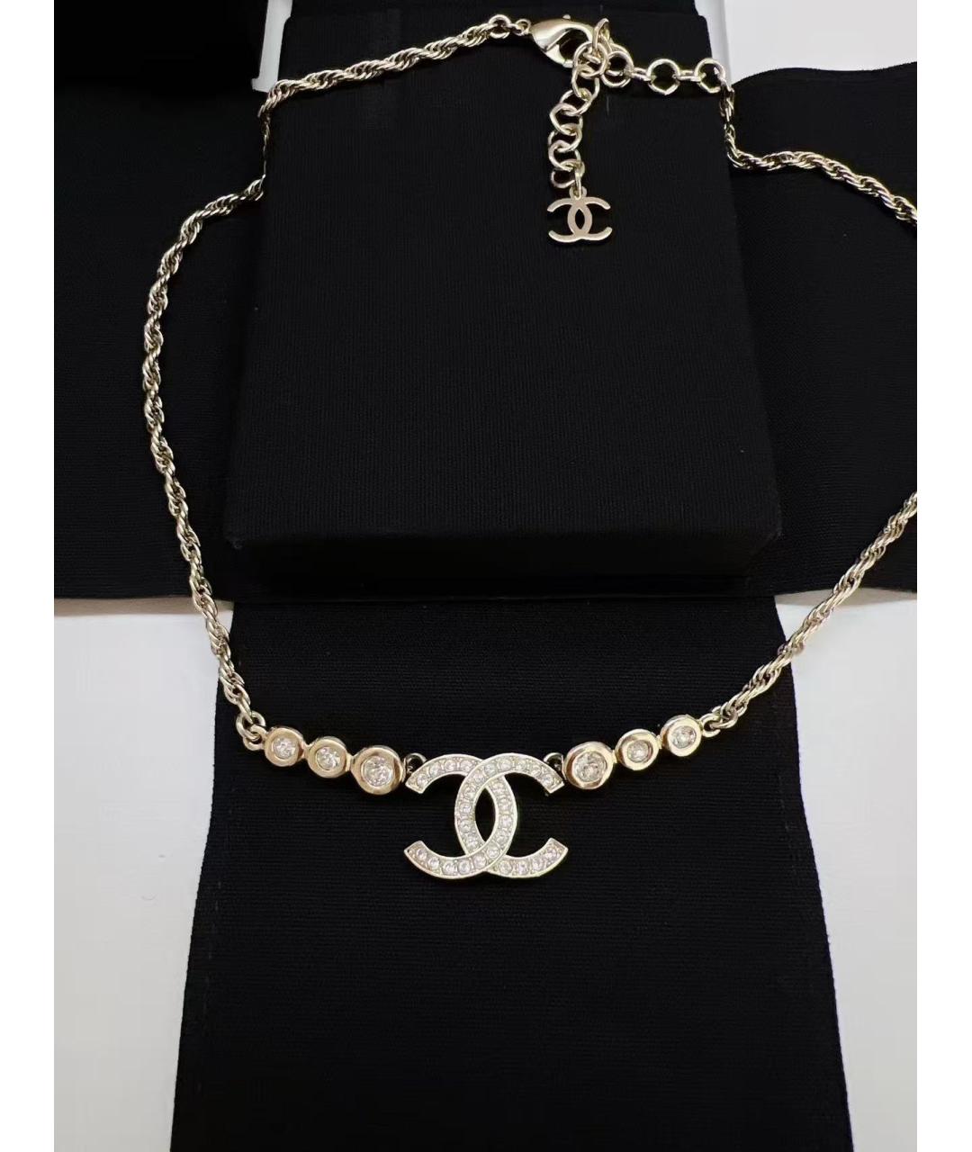 CHANEL Золотое металлическое колье, фото 4
