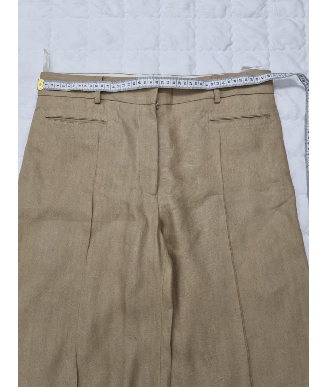 CELINE Бежевые брюки широкие, фото 6