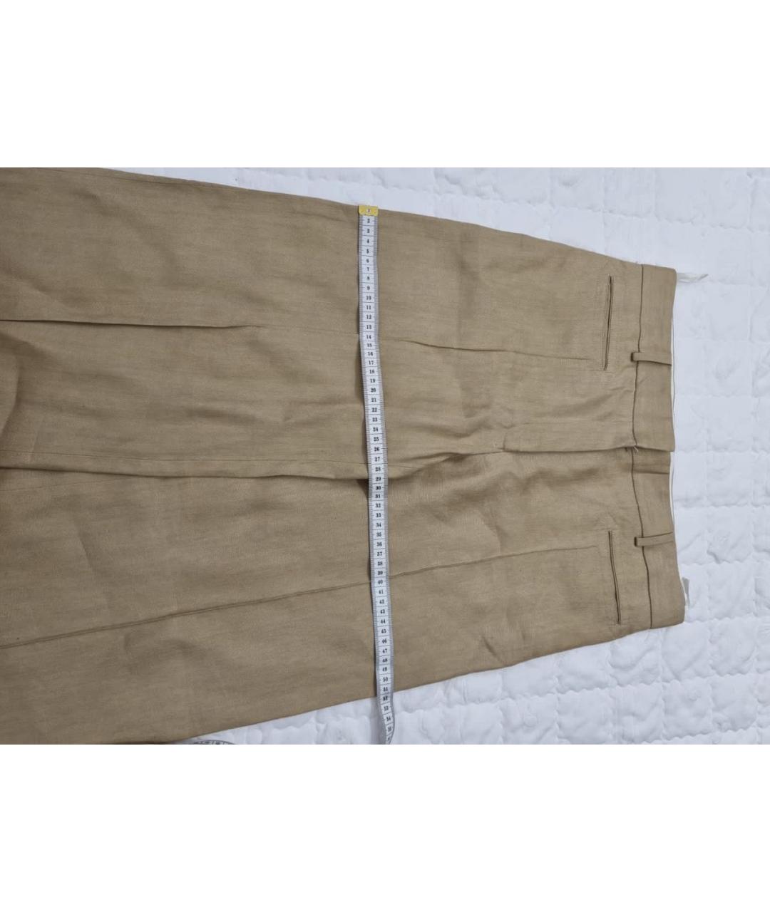 CELINE Бежевые брюки широкие, фото 5
