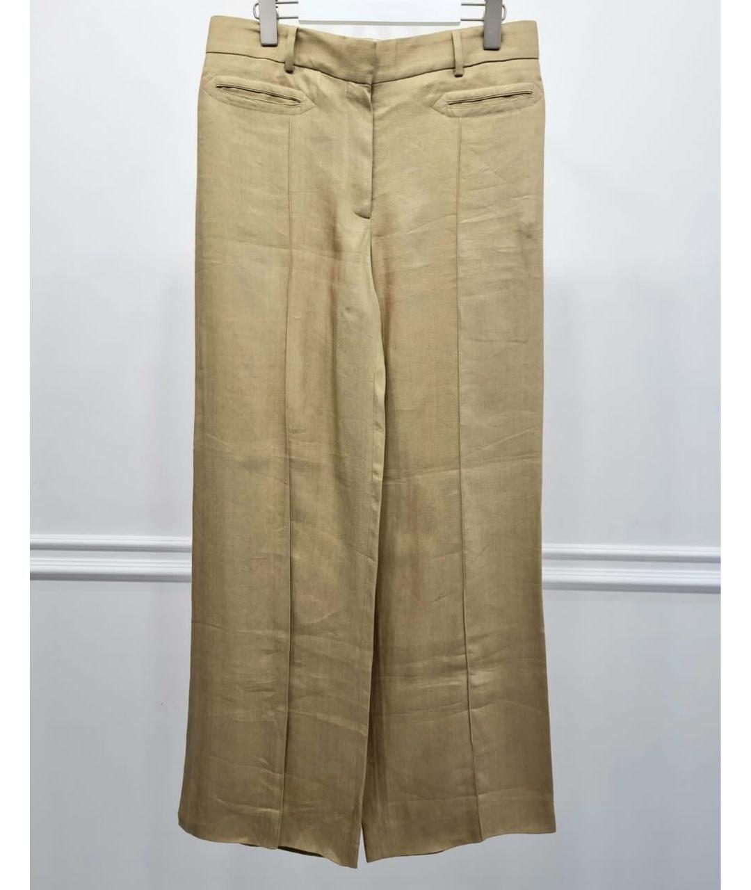 CELINE Бежевые брюки широкие, фото 9