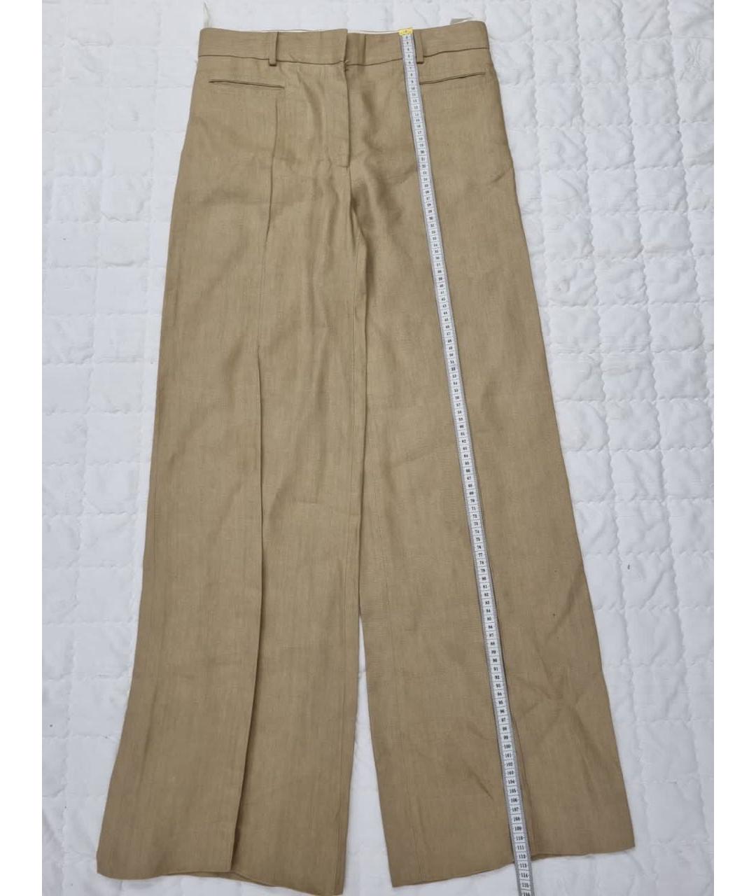 CELINE Бежевые брюки широкие, фото 7