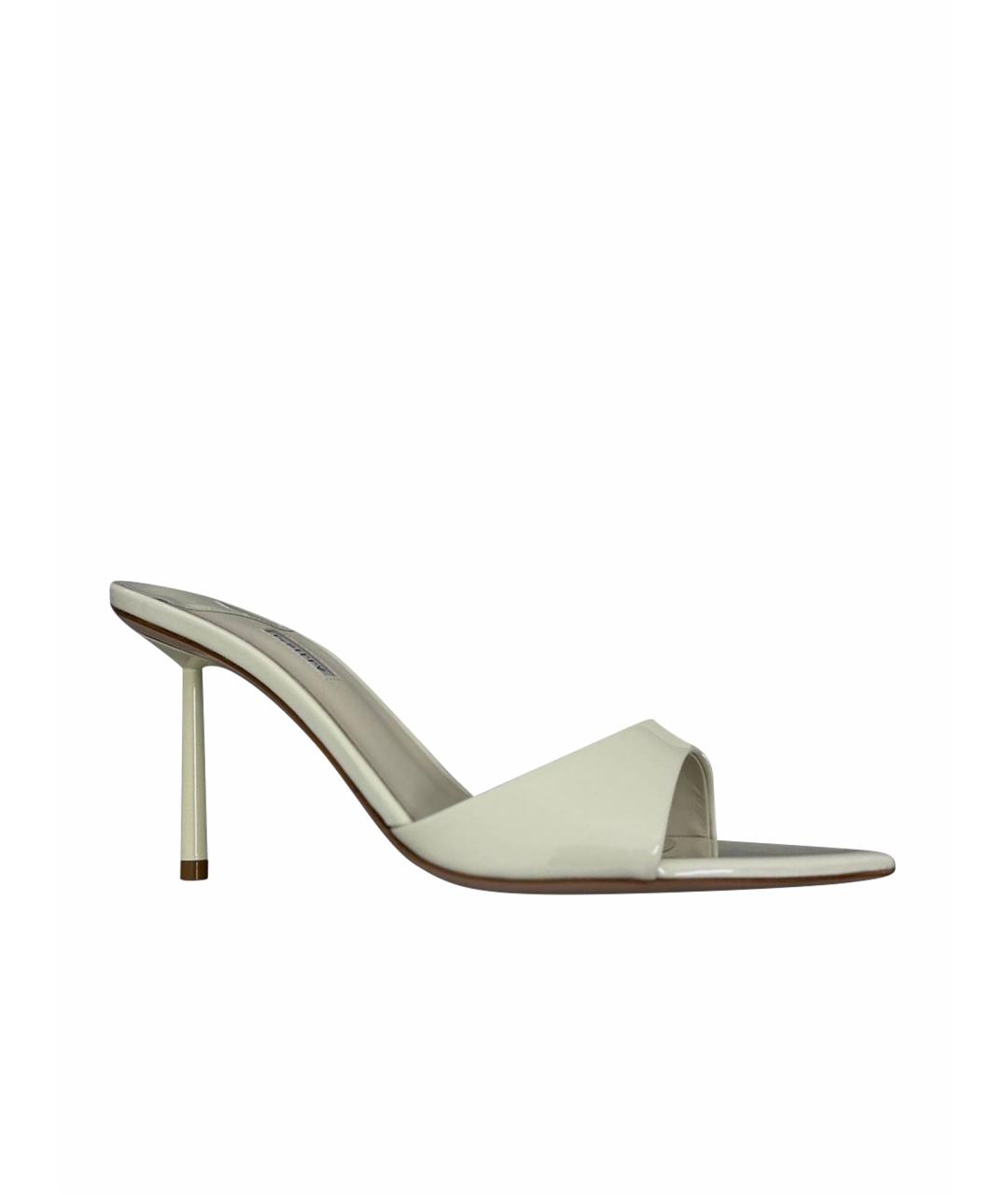 LE SILLA Белые мюли из лакированной кожи, фото 1