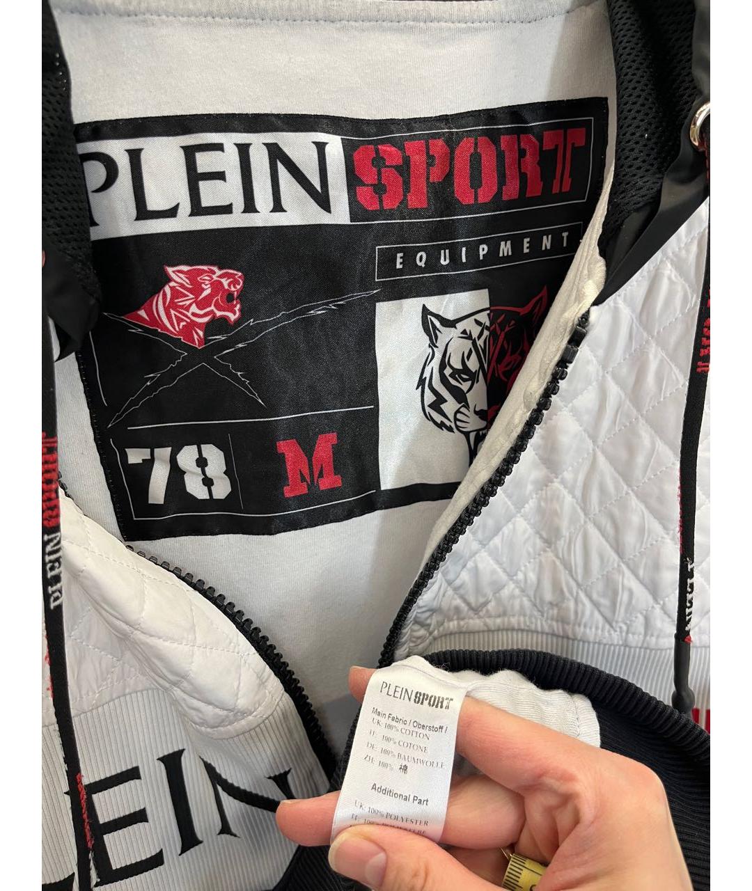 PLEIN SPORT Черная хлопковая спортивная куртка, фото 7