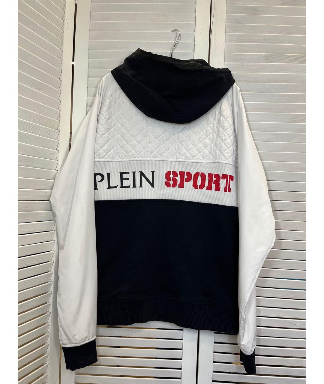 PLEIN SPORT Черная хлопковая спортивная куртка, фото 6