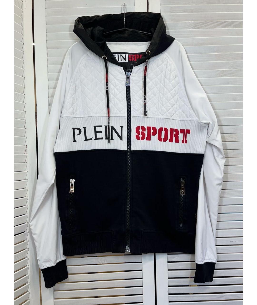 PLEIN SPORT Черная хлопковая спортивная куртка, фото 9