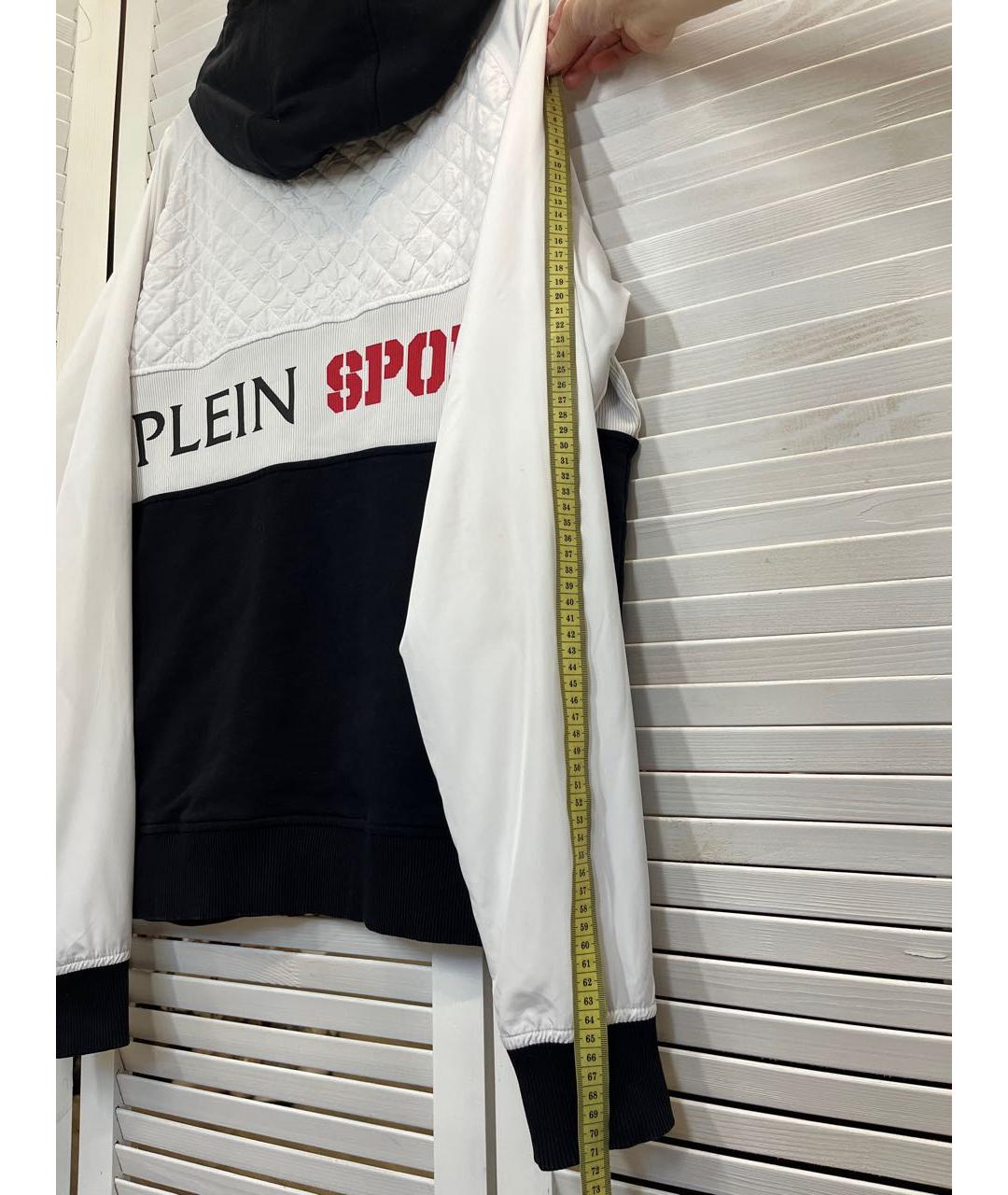 PLEIN SPORT Черная хлопковая спортивная куртка, фото 4