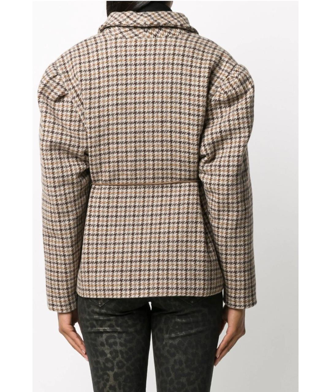 ISABEL MARANT ETOILE Коричневое шерстяное пальто, фото 3