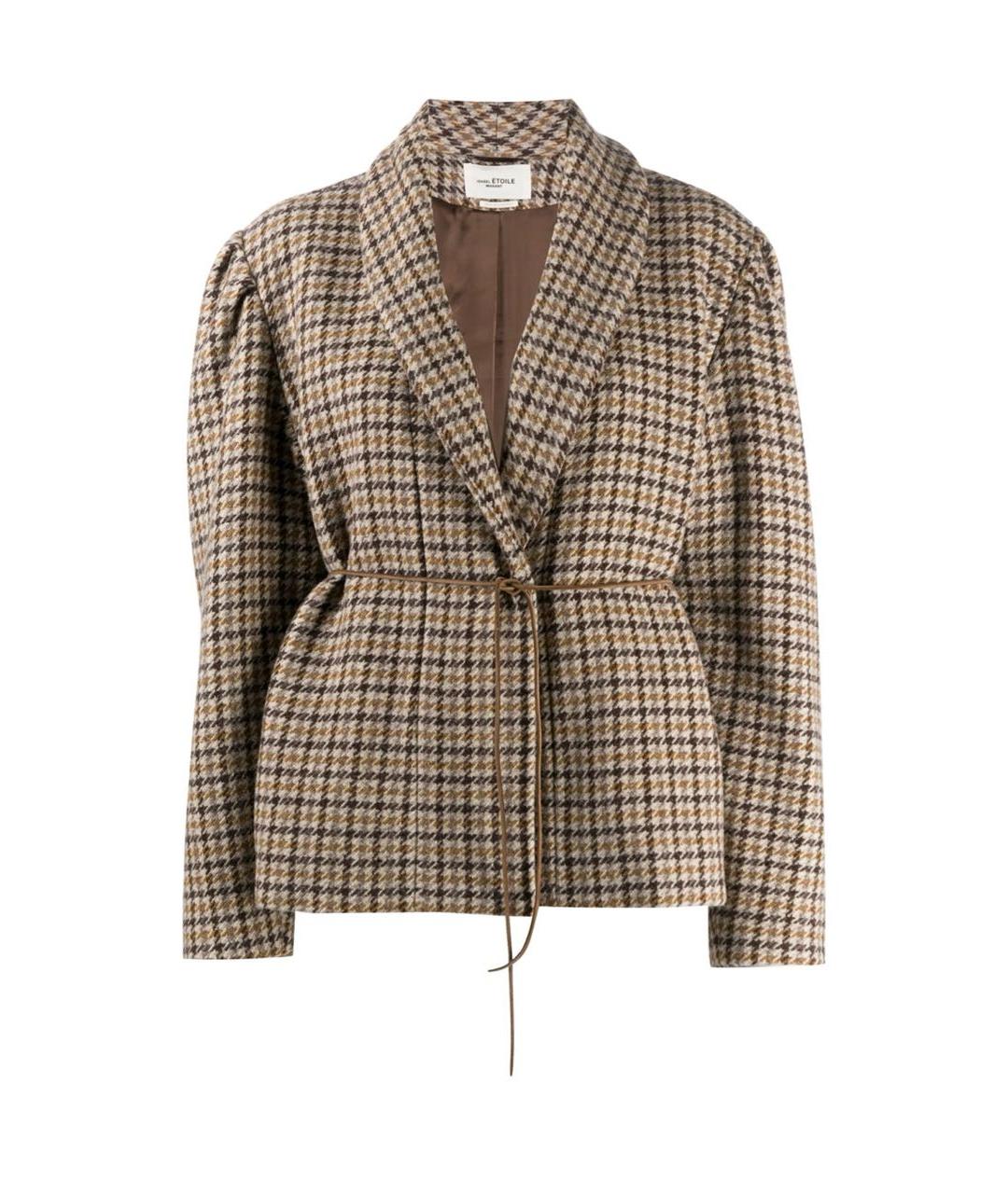 ISABEL MARANT ETOILE Коричневое шерстяное пальто, фото 4