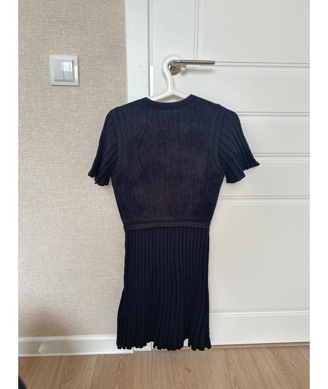 SANDRO Черное вискозное вечернее платье, фото 2