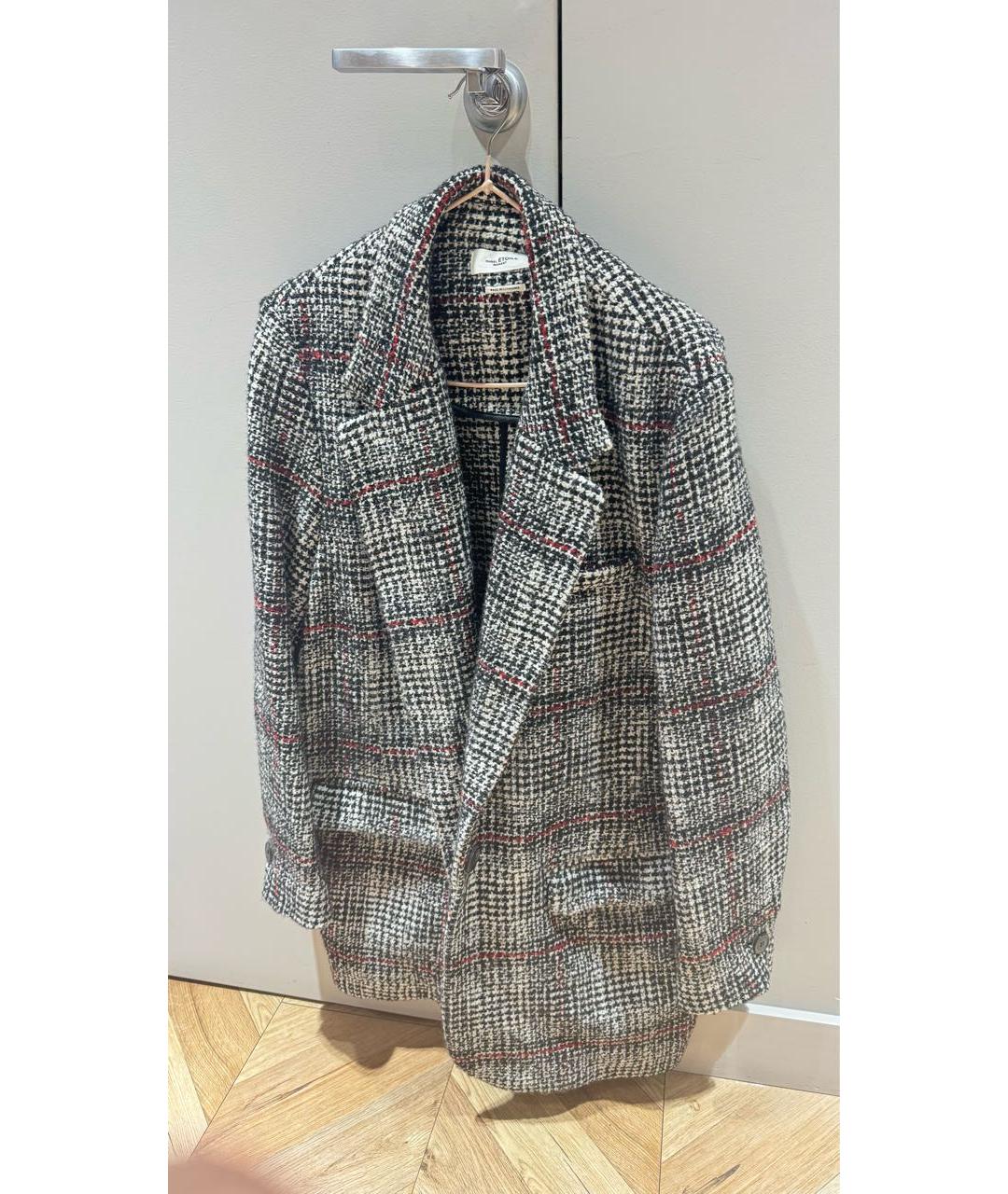 ISABEL MARANT Серое шерстяное пальто, фото 3