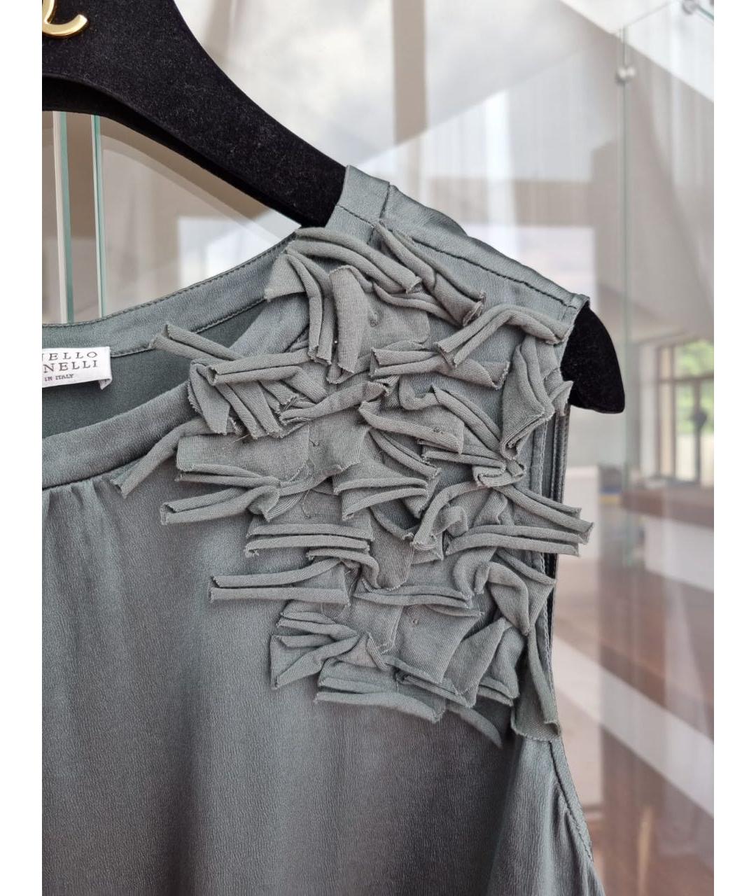 BRUNELLO CUCINELLI Шелковая майка, фото 4