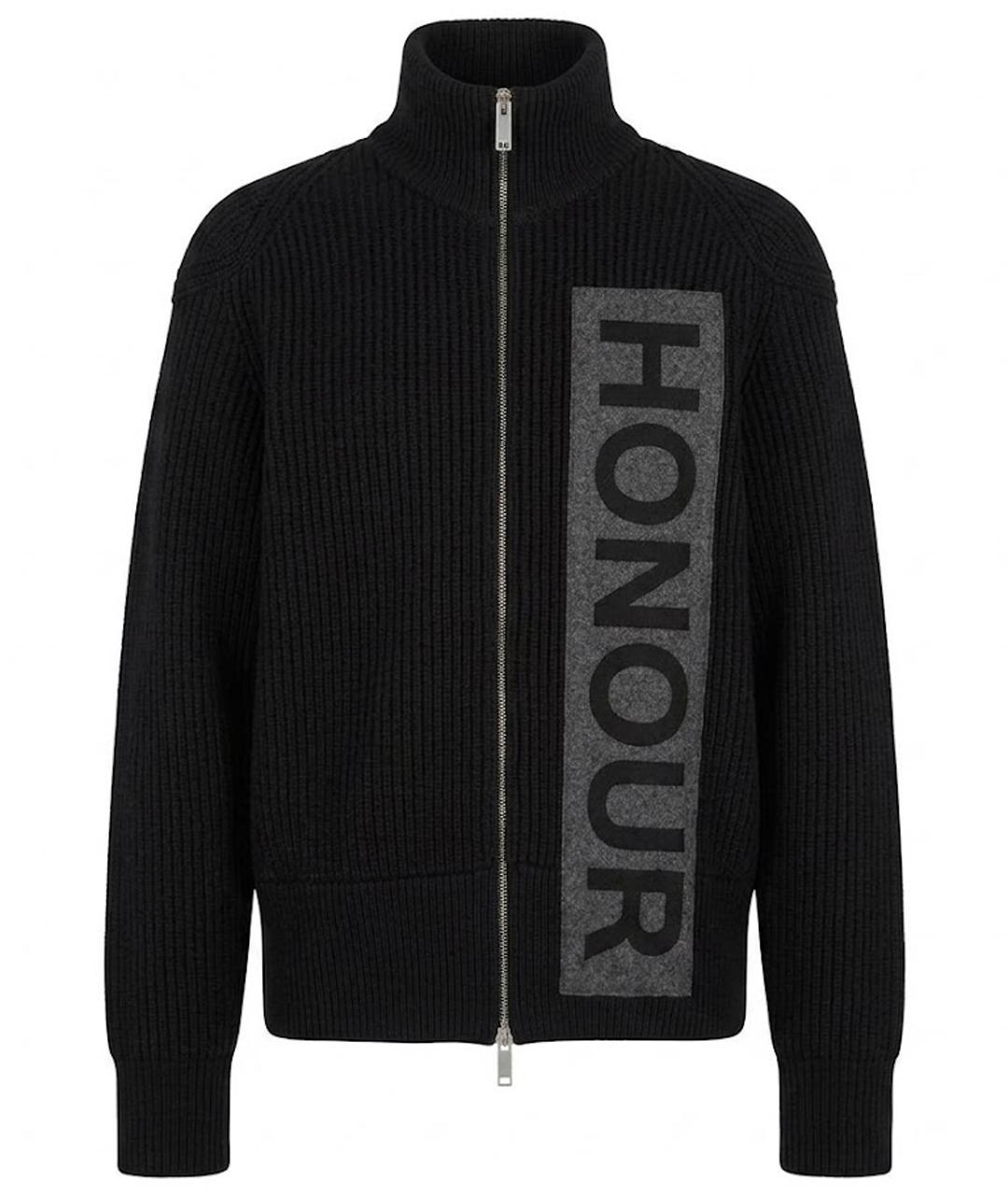 ALEXANDER MCQUEEN Черный шерстяной кардиган, фото 1