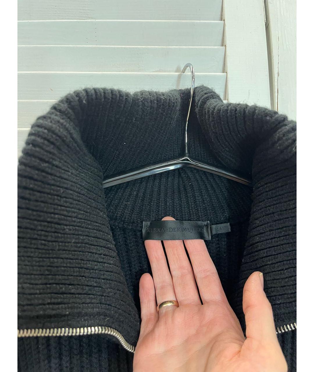 ALEXANDER MCQUEEN Черный шерстяной кардиган, фото 8