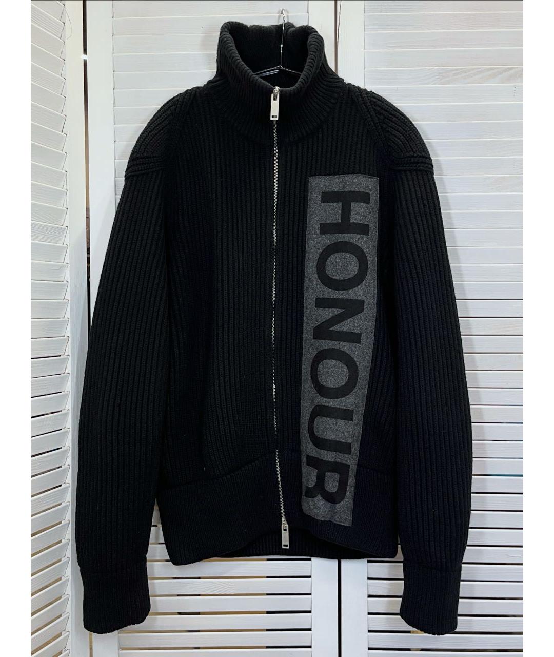 ALEXANDER MCQUEEN Черный шерстяной кардиган, фото 9