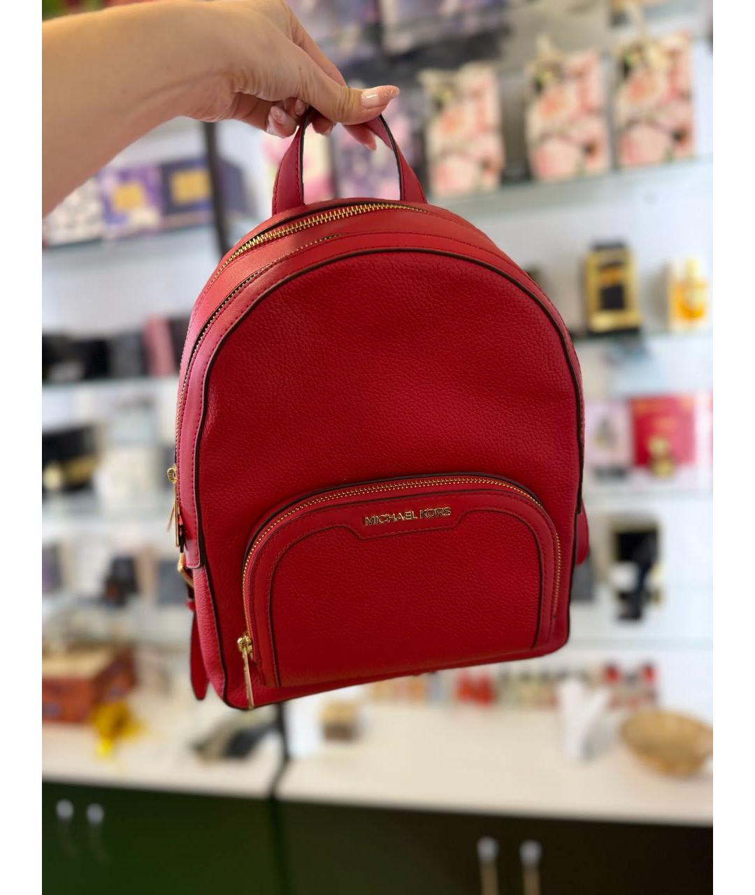 MICHAEL KORS Красный кожаный рюкзак, фото 7