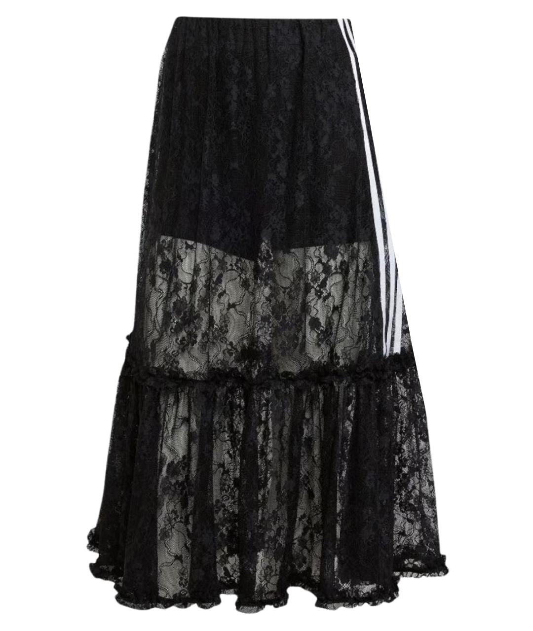 ADIDAS Черная кружевная юбка миди, фото 1