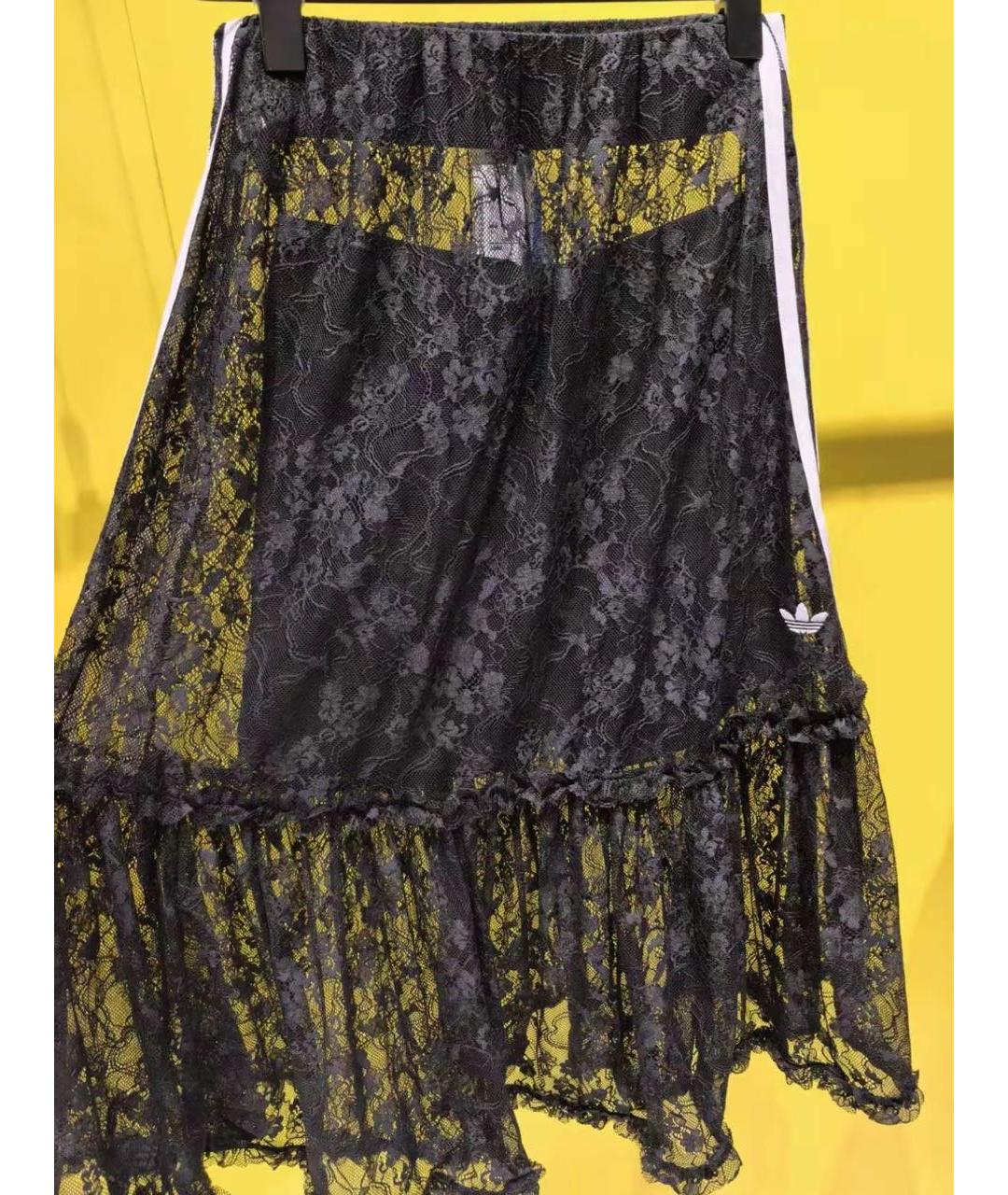ADIDAS Черная кружевная юбка миди, фото 6