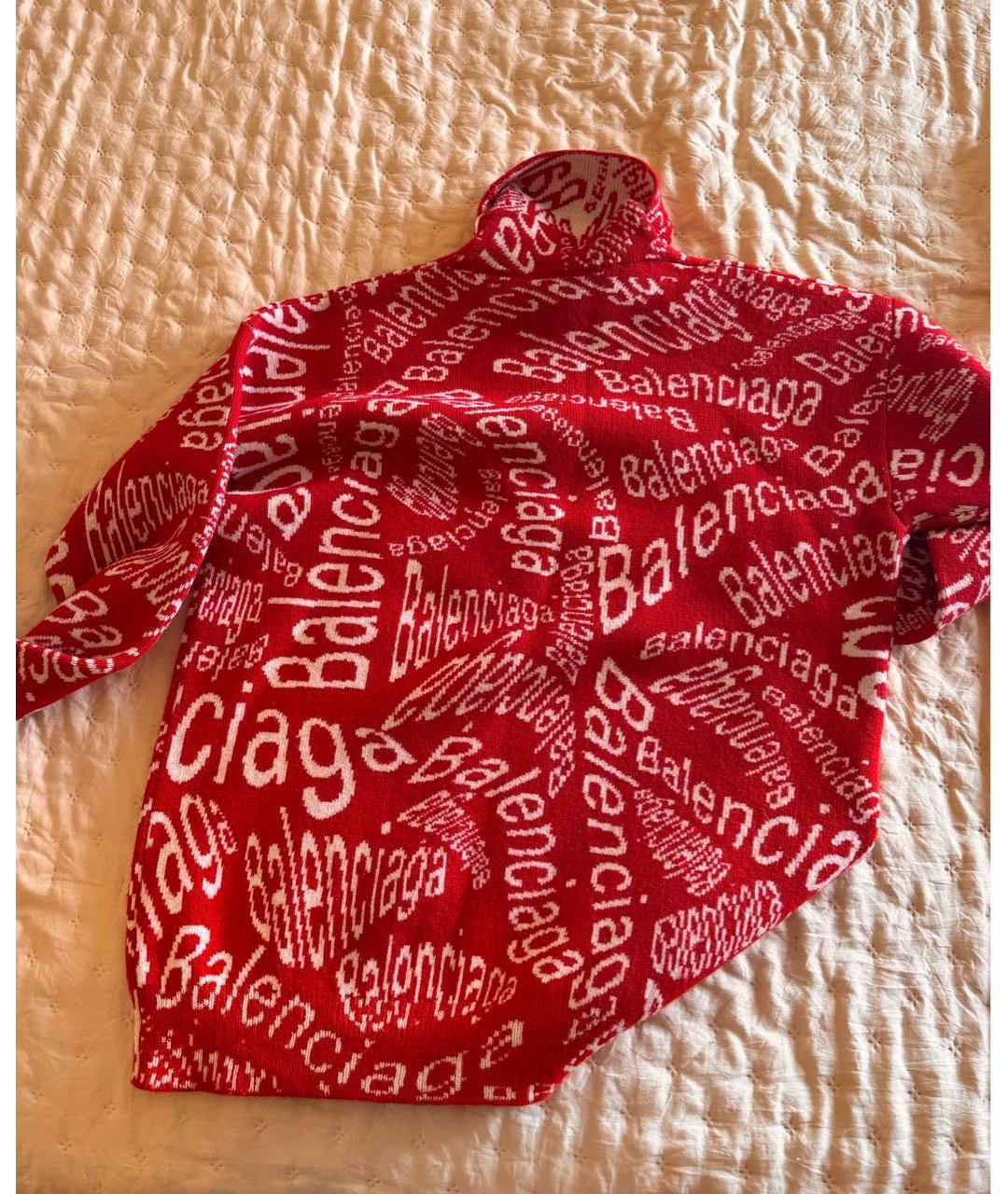 BALENCIAGA Красный шерстяной джемпер / свитер, фото 2