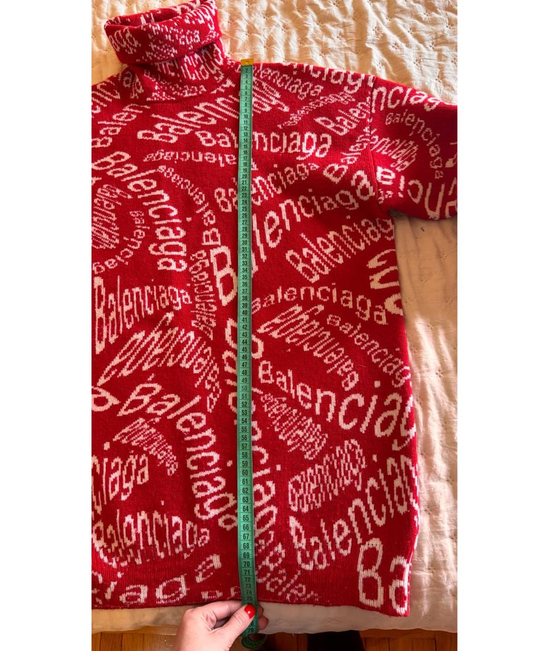 BALENCIAGA Красный шерстяной джемпер / свитер, фото 8