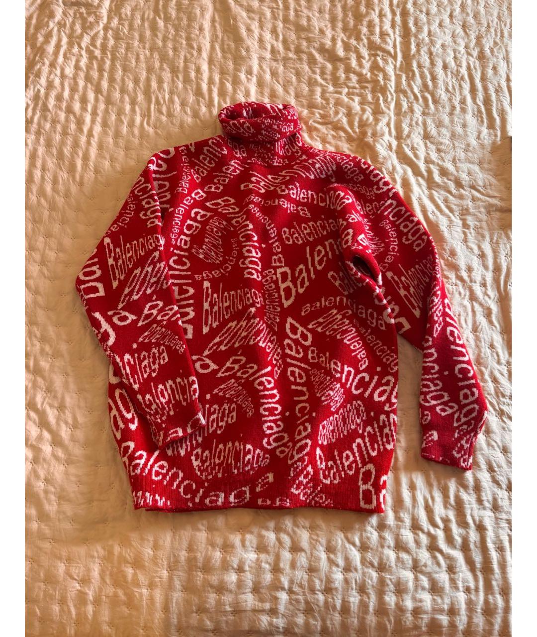 BALENCIAGA Красный шерстяной джемпер / свитер, фото 9