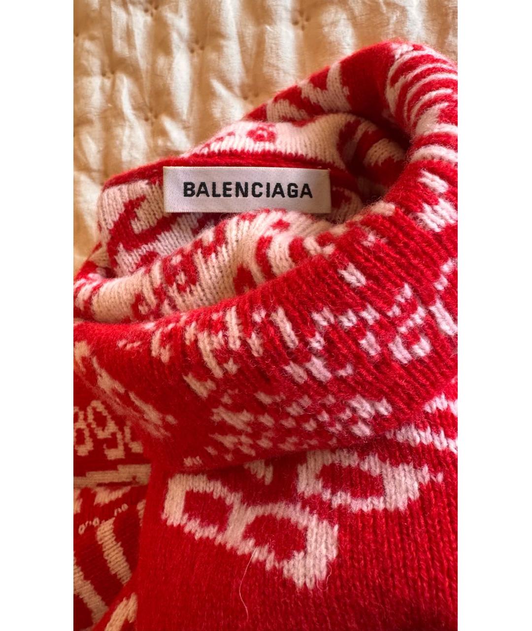 BALENCIAGA Красный шерстяной джемпер / свитер, фото 3