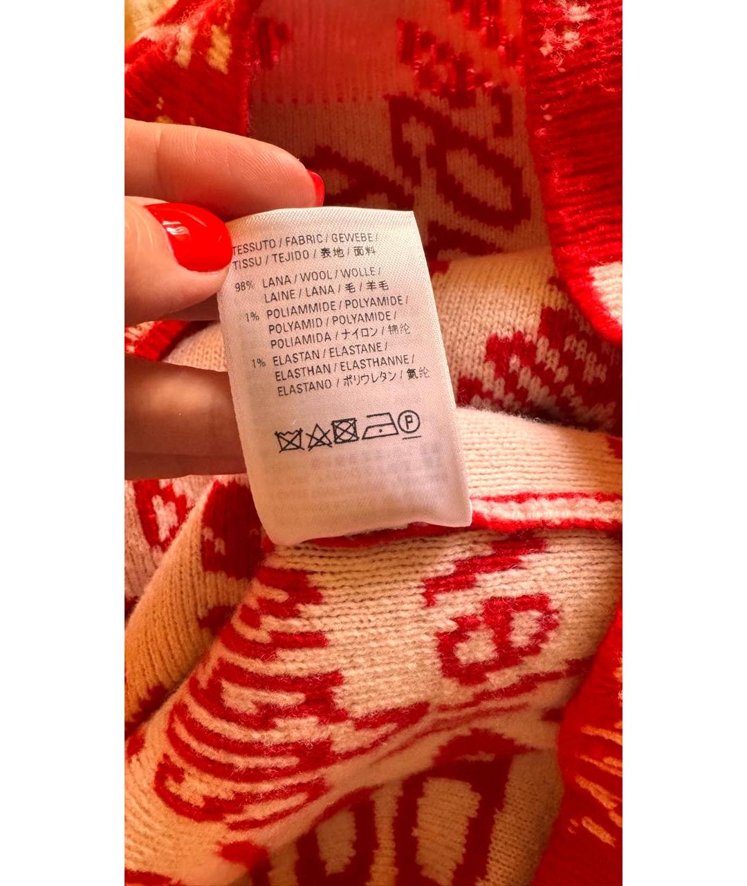 BALENCIAGA Красный шерстяной джемпер / свитер, фото 6