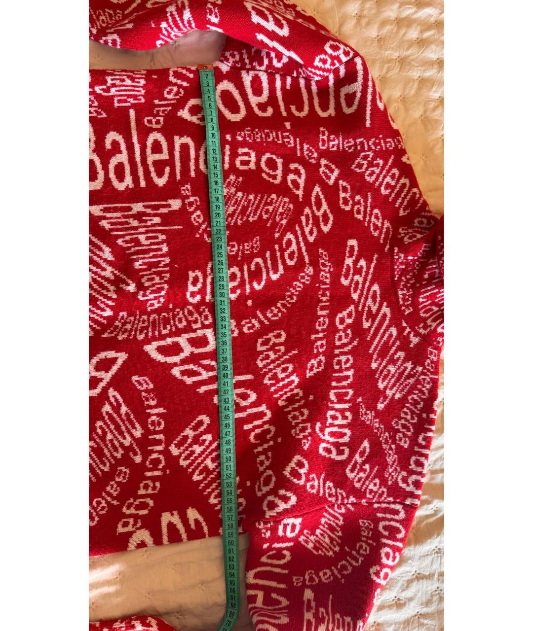 BALENCIAGA Красный шерстяной джемпер / свитер, фото 7