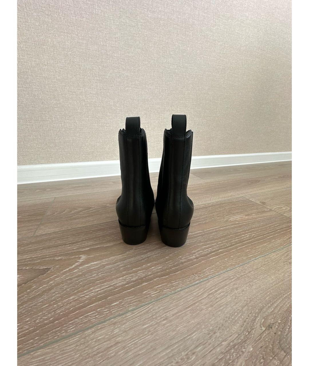 DIESEL Черные кожаные ботинки, фото 4