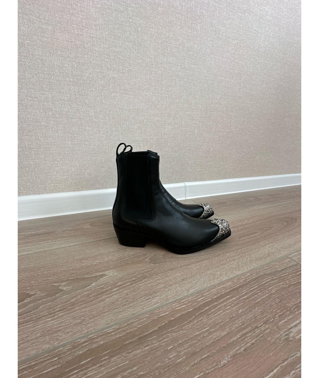 DIESEL Черные кожаные ботинки, фото 6