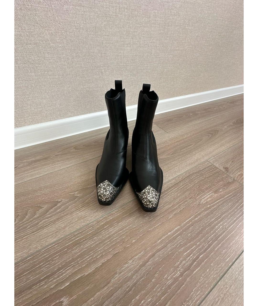 DIESEL Черные кожаные ботинки, фото 2