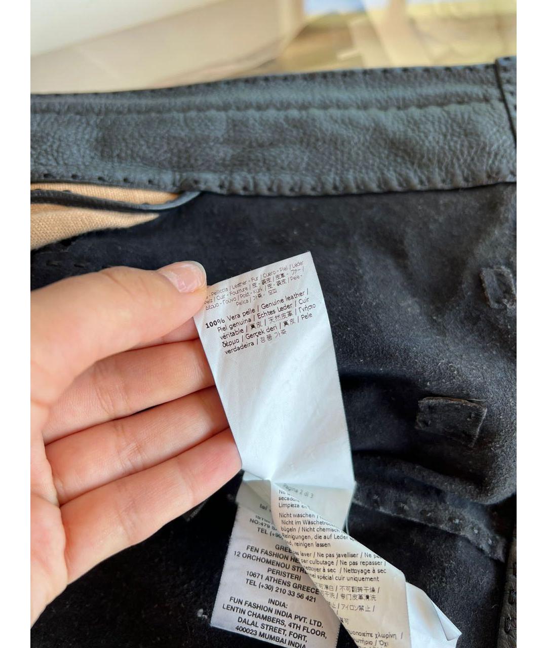 FENDI Черная кожаная куртка, фото 7