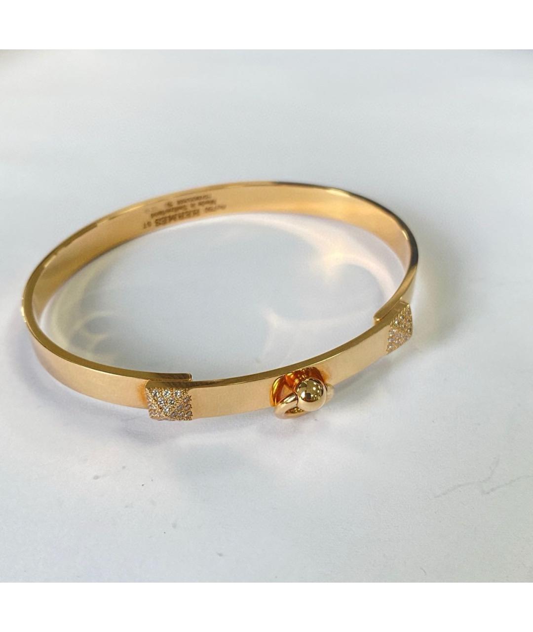 HERMES Золотой браслет из розового золота, фото 6