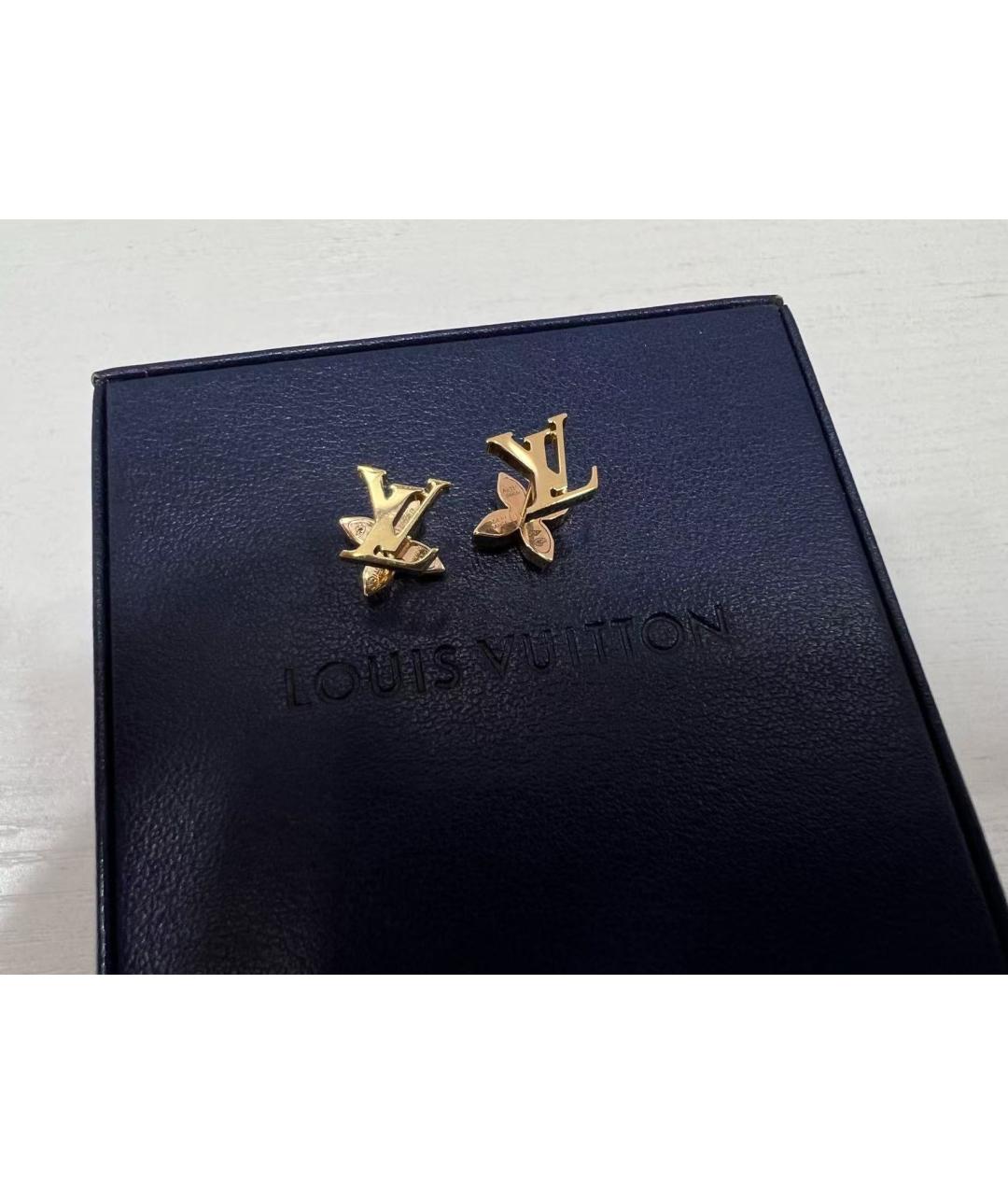 LOUIS VUITTON Золотые серьги, фото 2