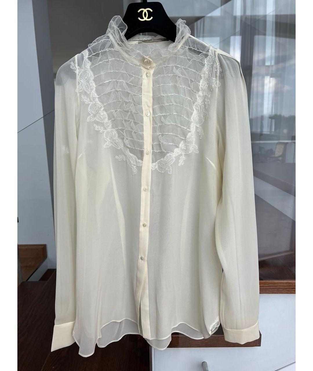 ERMANNO SCERVINO Бежевая рубашка, фото 9