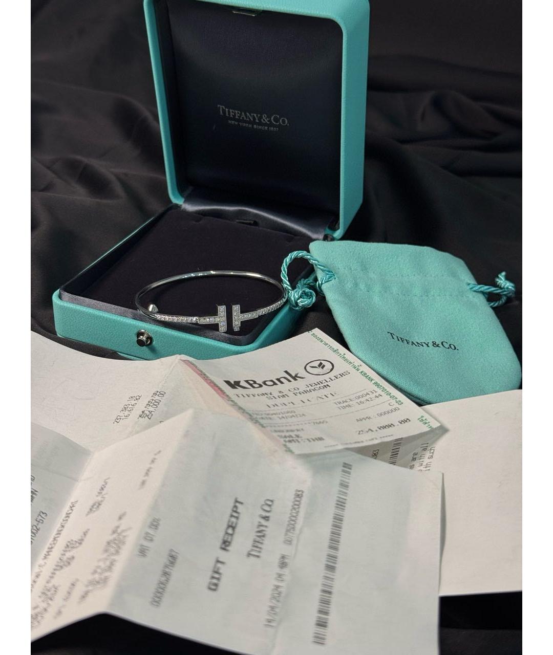 TIFFANY&CO Серебрянный браслет из белого золота, фото 7