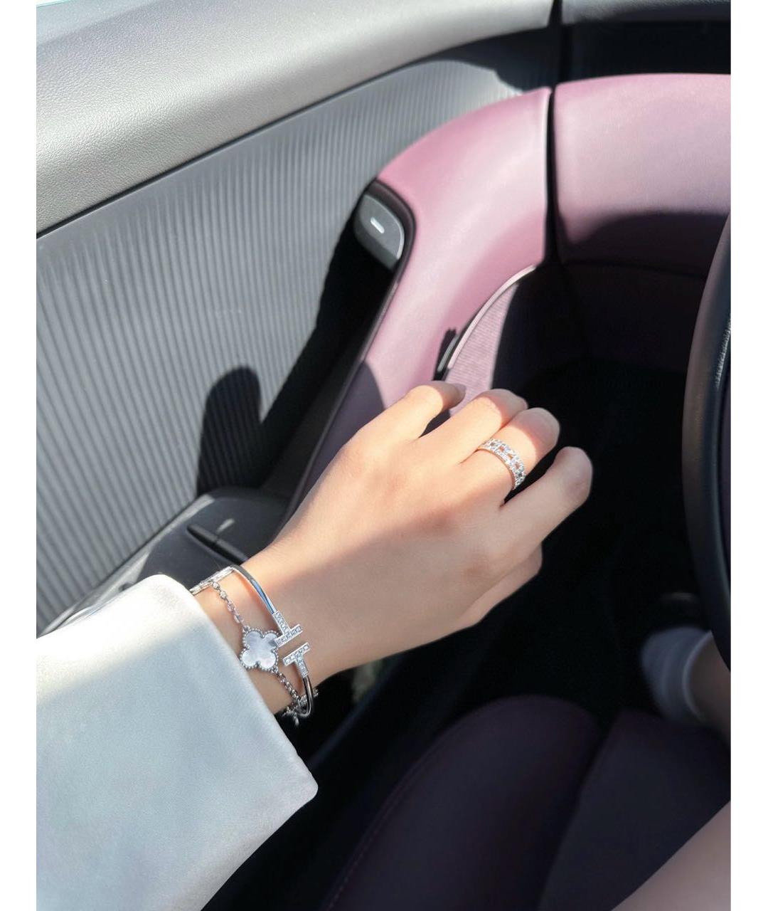 TIFFANY&CO Серебрянный браслет из белого золота, фото 8