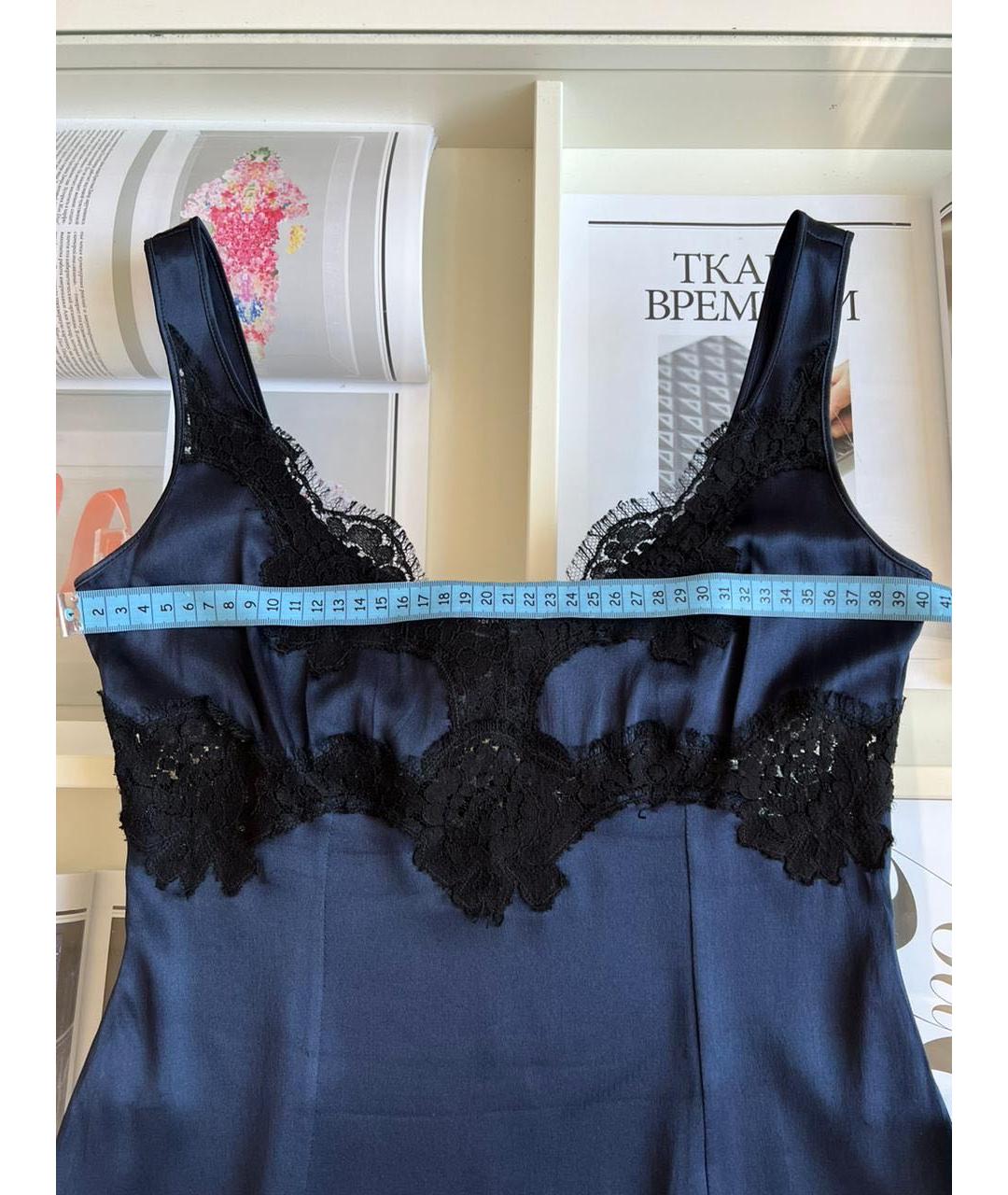 DOLCE&GABBANA Темно-синяя майка, фото 6