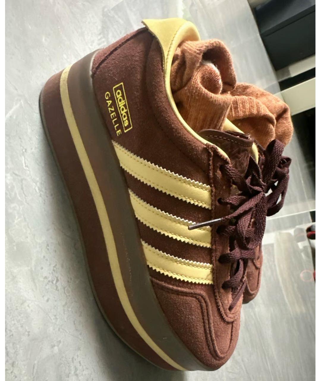 ADIDAS Коричневые замшевые кроссовки, фото 5