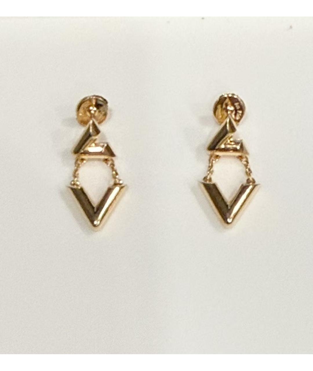 LOUIS VUITTON Золотые серьги, фото 2