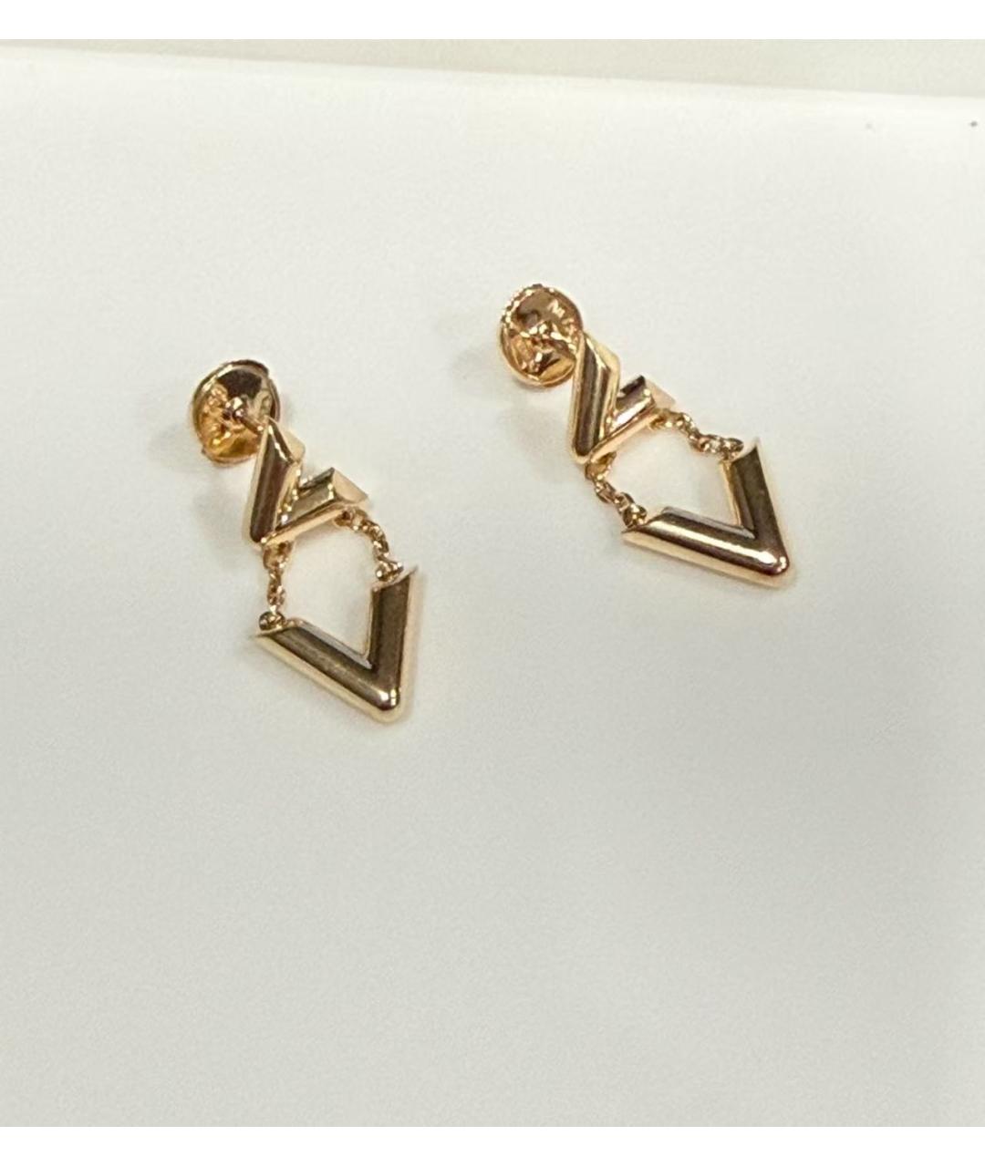 LOUIS VUITTON Золотые серьги, фото 3
