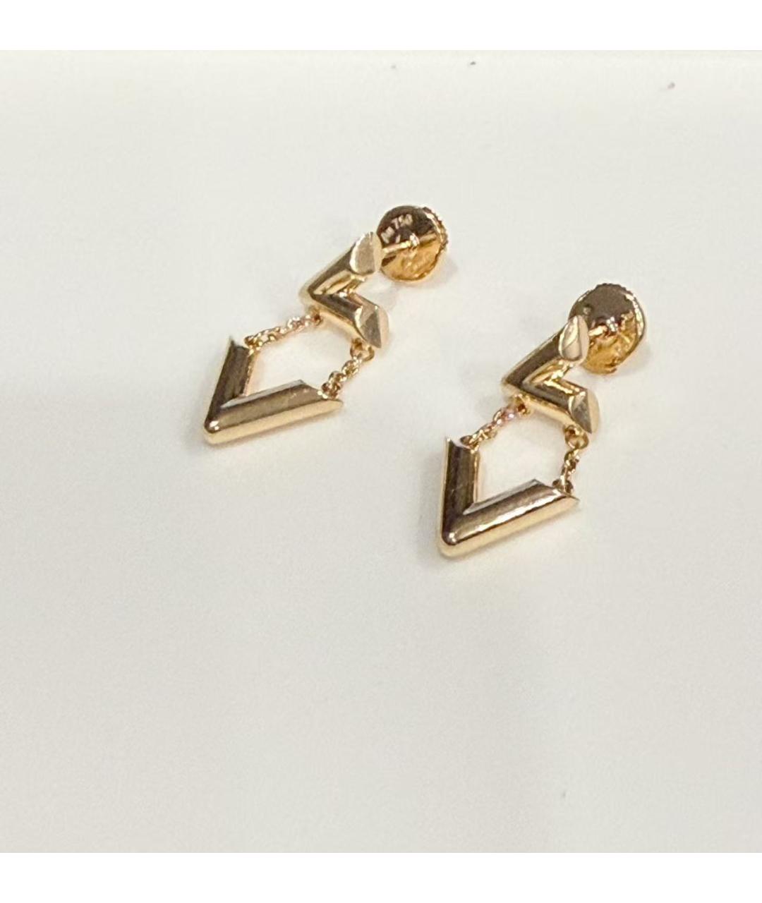LOUIS VUITTON Золотые серьги, фото 4