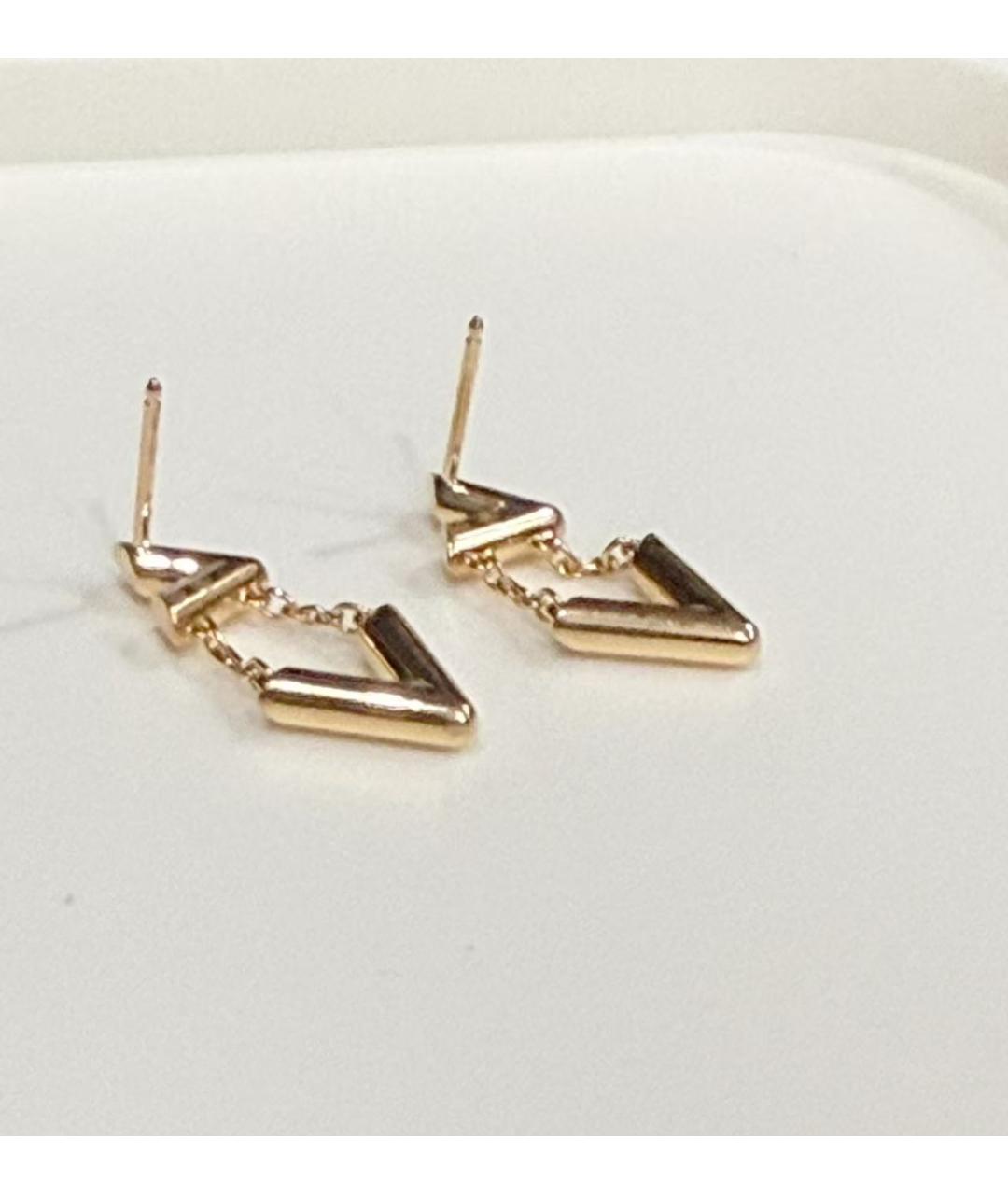 LOUIS VUITTON Золотые серьги, фото 5