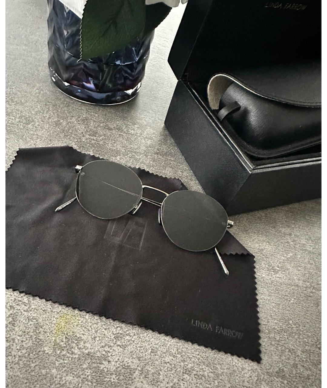 LINDA FARROW Черные солнцезащитные очки, фото 8