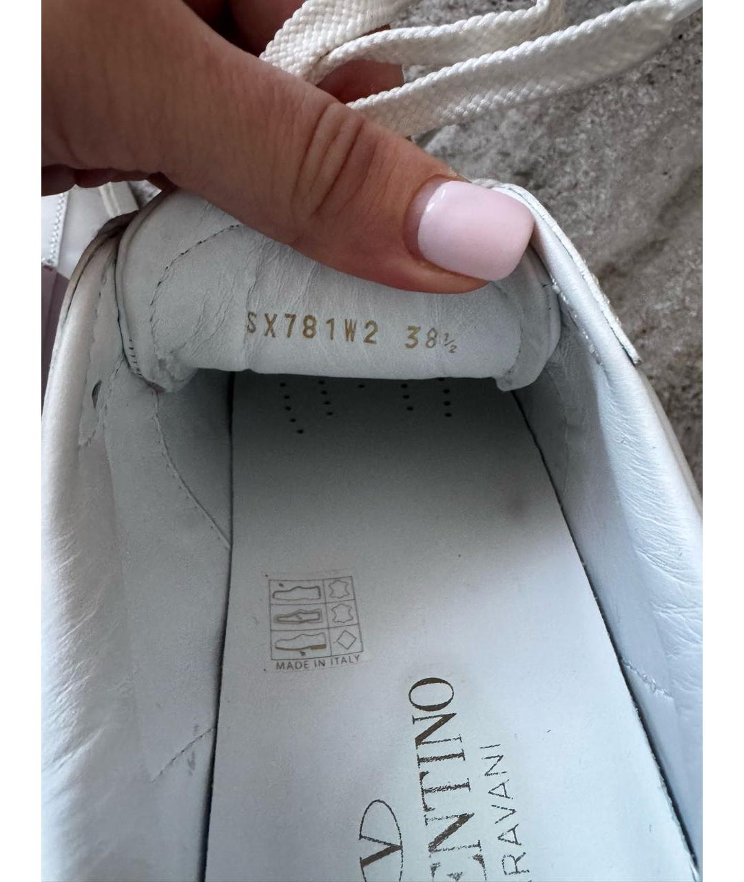 VALENTINO Белые кожаные кеды, фото 6