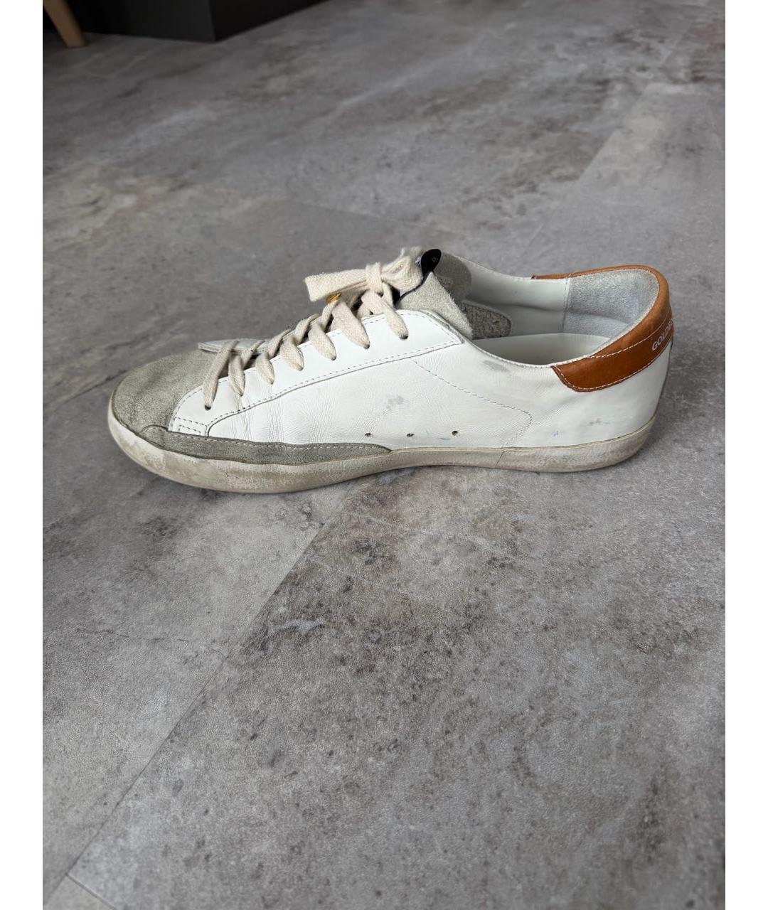 GOLDEN GOOSE DELUXE BRAND Белые кожаные низкие кроссовки / кеды, фото 6