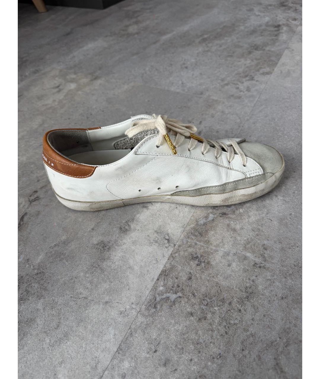 GOLDEN GOOSE DELUXE BRAND Белые кожаные низкие кроссовки / кеды, фото 8