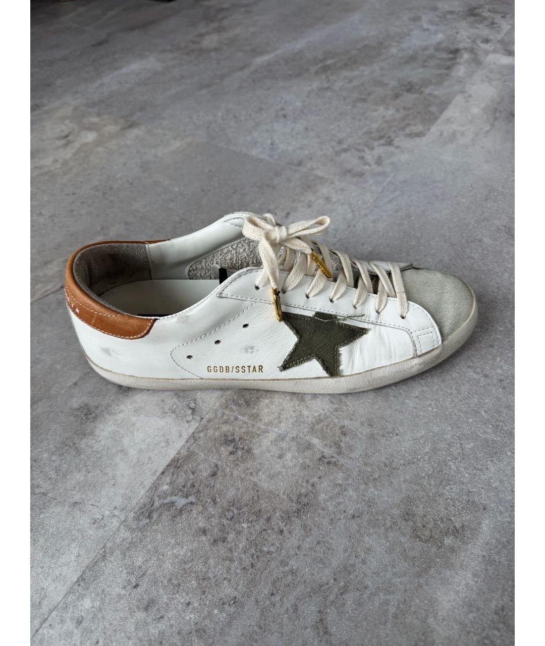 GOLDEN GOOSE DELUXE BRAND Белые кожаные низкие кроссовки / кеды, фото 9