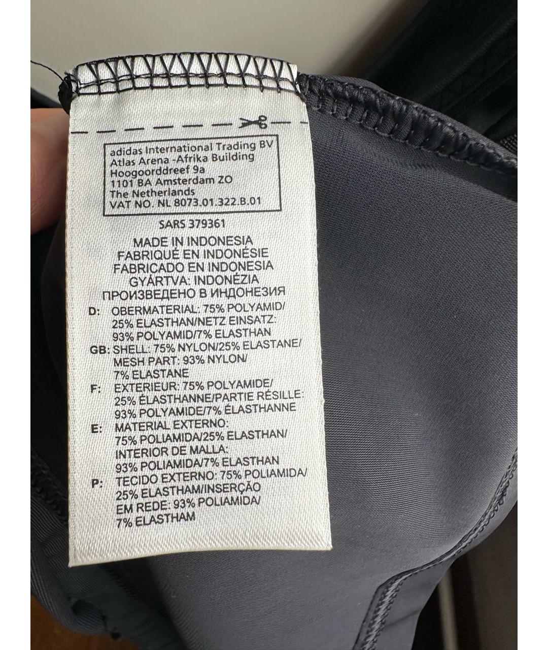 ADIDAS BY STELLA MCCARTNEY Черная полиамидовая майка, фото 5