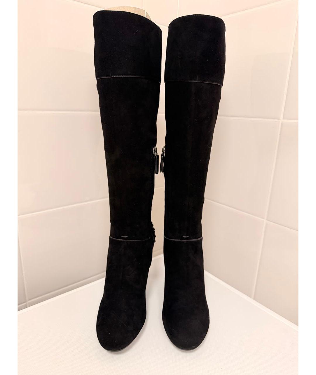 TOD'S Черные замшевые сапоги, фото 2